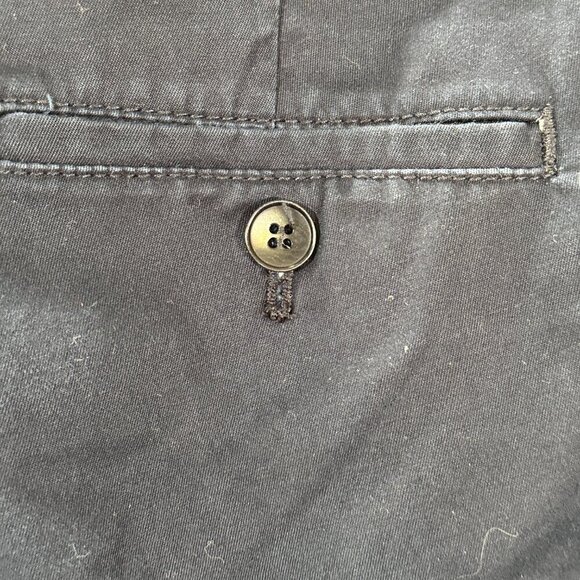 Talbots Signature Pants Womens 4 Chino Navy Blue Cotton Stretch Flat Front Crop - Picture 8 of 11